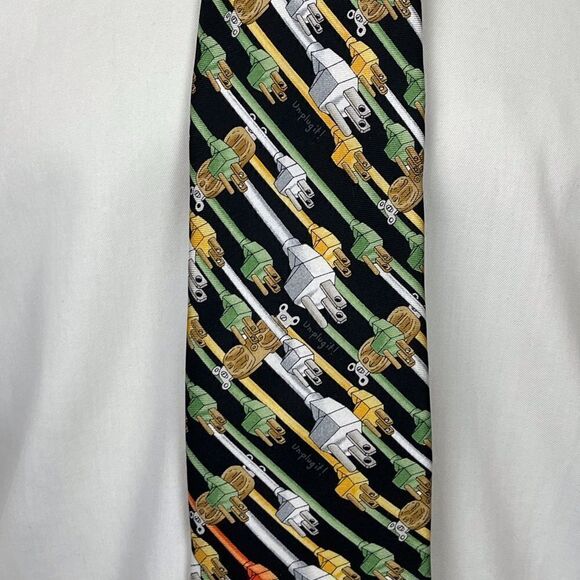 Super Fun Nicole Miller Silk Necktie - Picture 2 of 4